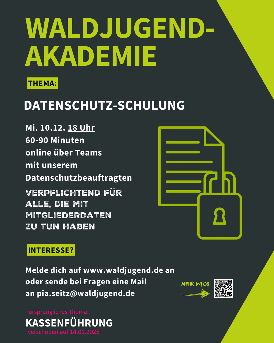 Waldjugendakademie - Datenschutzschulung