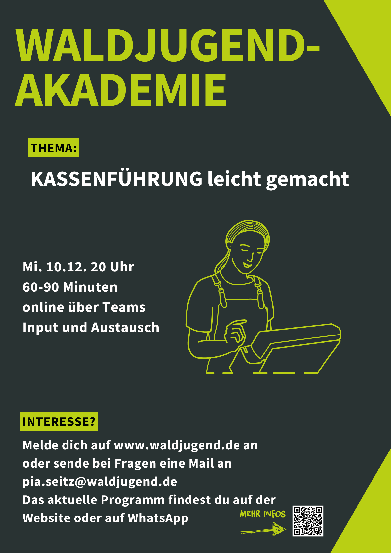 Waldjugendakademie - Kassenführung leicht gemacht
