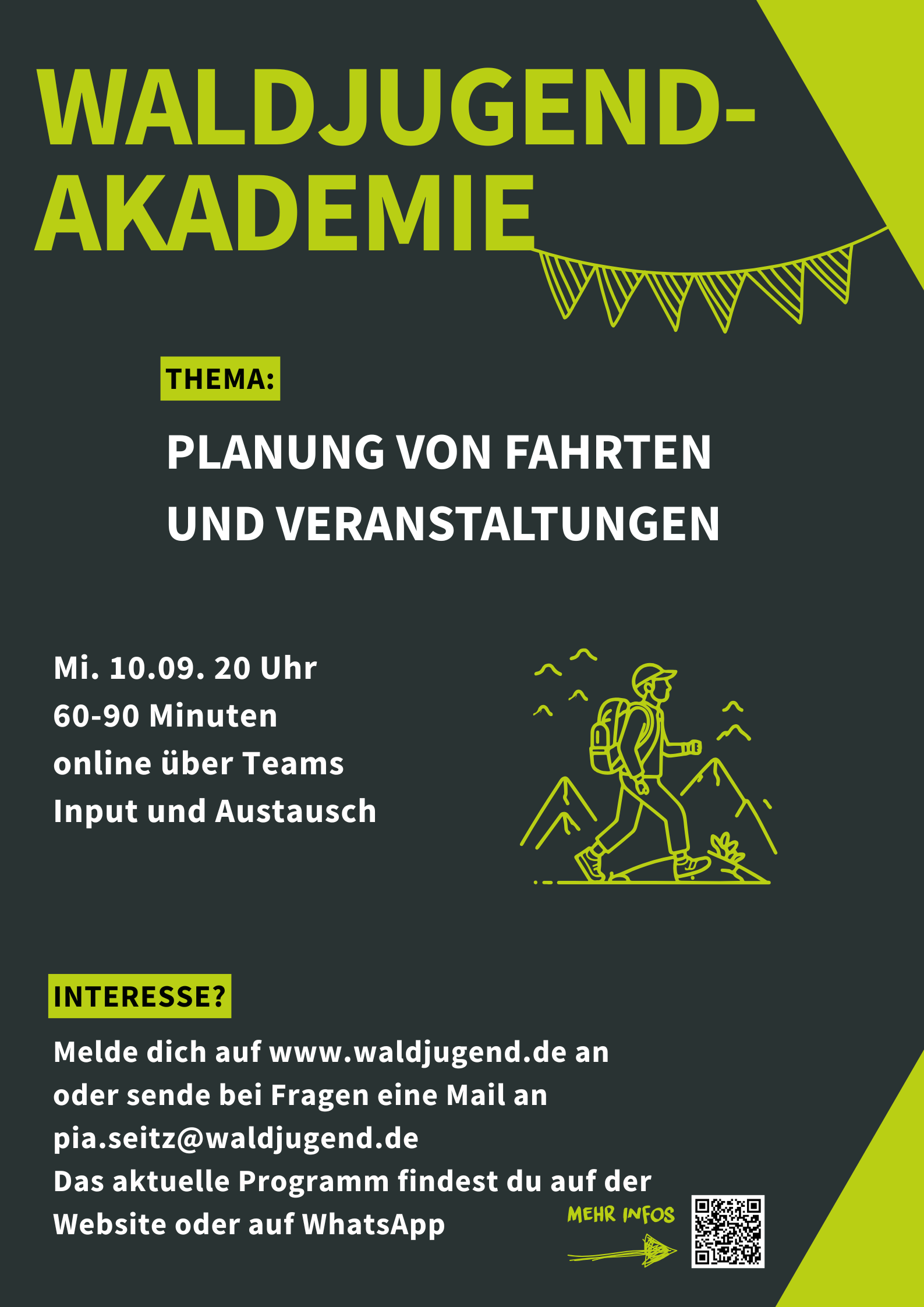Waldjugendakademie - Planung von Fahrten und Veranstaltungen