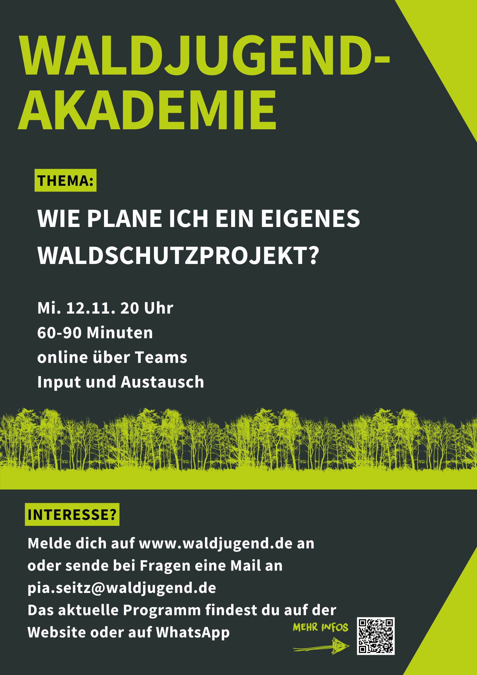 Waldjugendakademie - Wie plane ich ein eigenes Waldschutzprojekt?