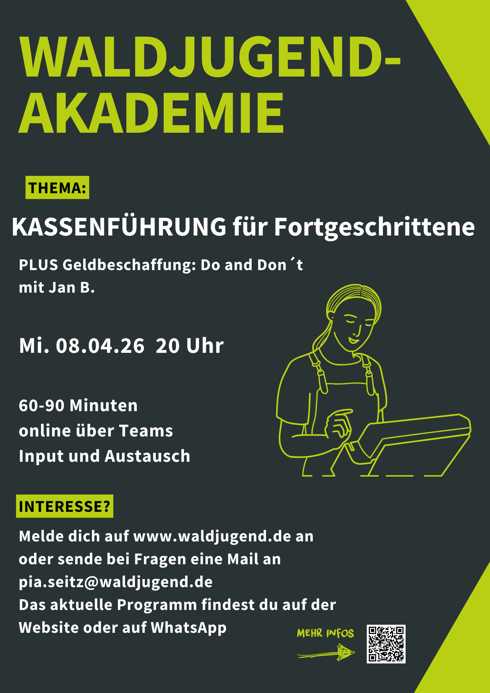 Waldjugendakademie - Kassenführung für Fortgeschrittene