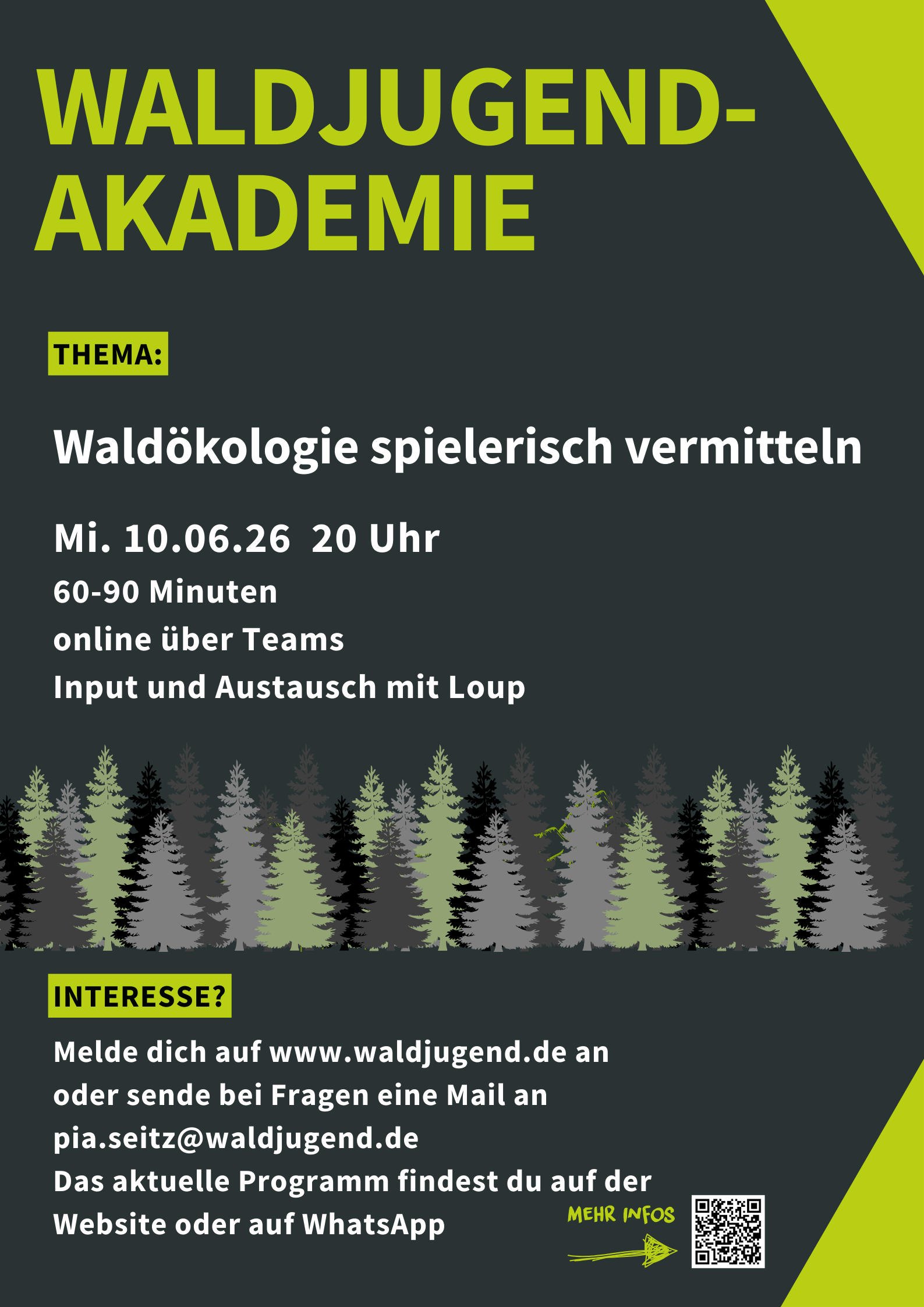 Waldjugendakademie - Waldökologie spielerisch vermitteln