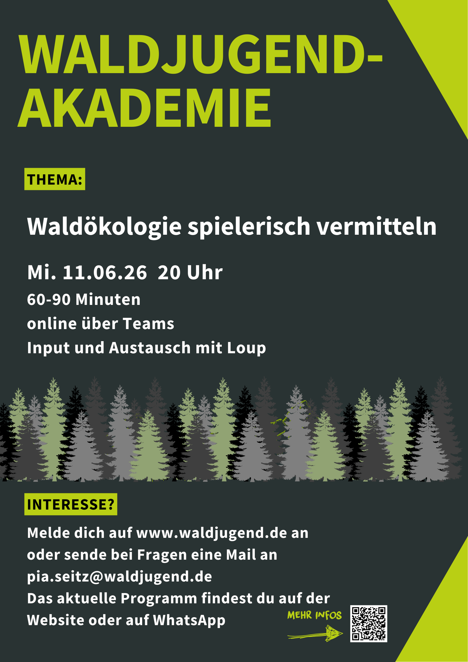 Waldjugendakademie - Waldökologie spielerisch vermitteln