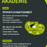 Waldjugendakademie - Öffentlichkeitsarbeit
