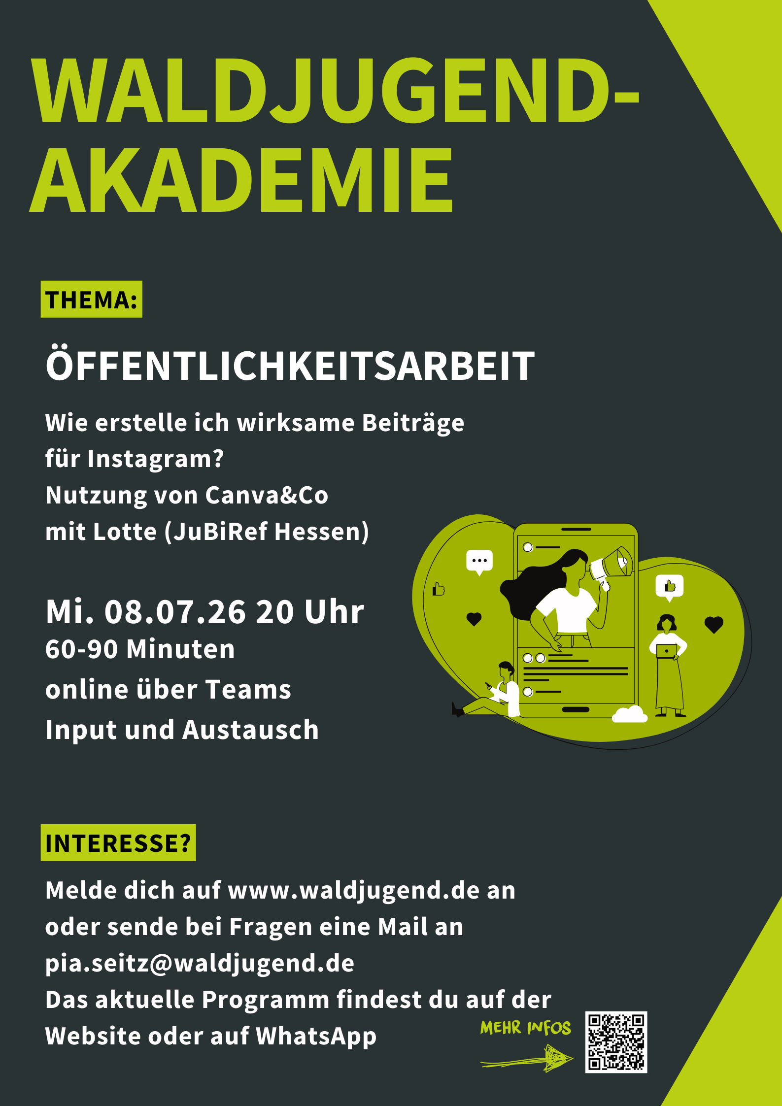 Waldjugendakademie - Öffentlichkeitsarbeit