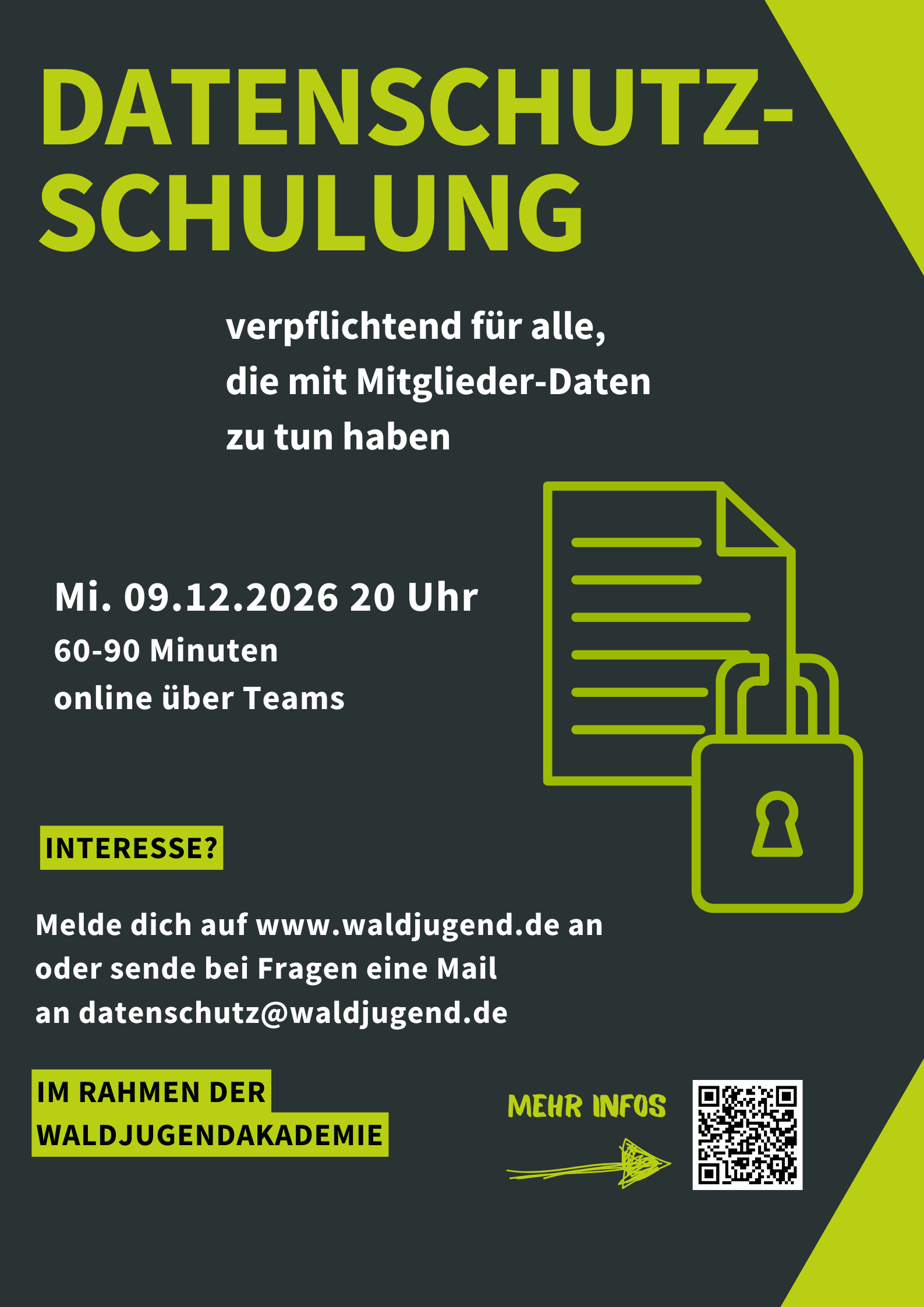 Waldjugendakademie - Datenschutzschulung