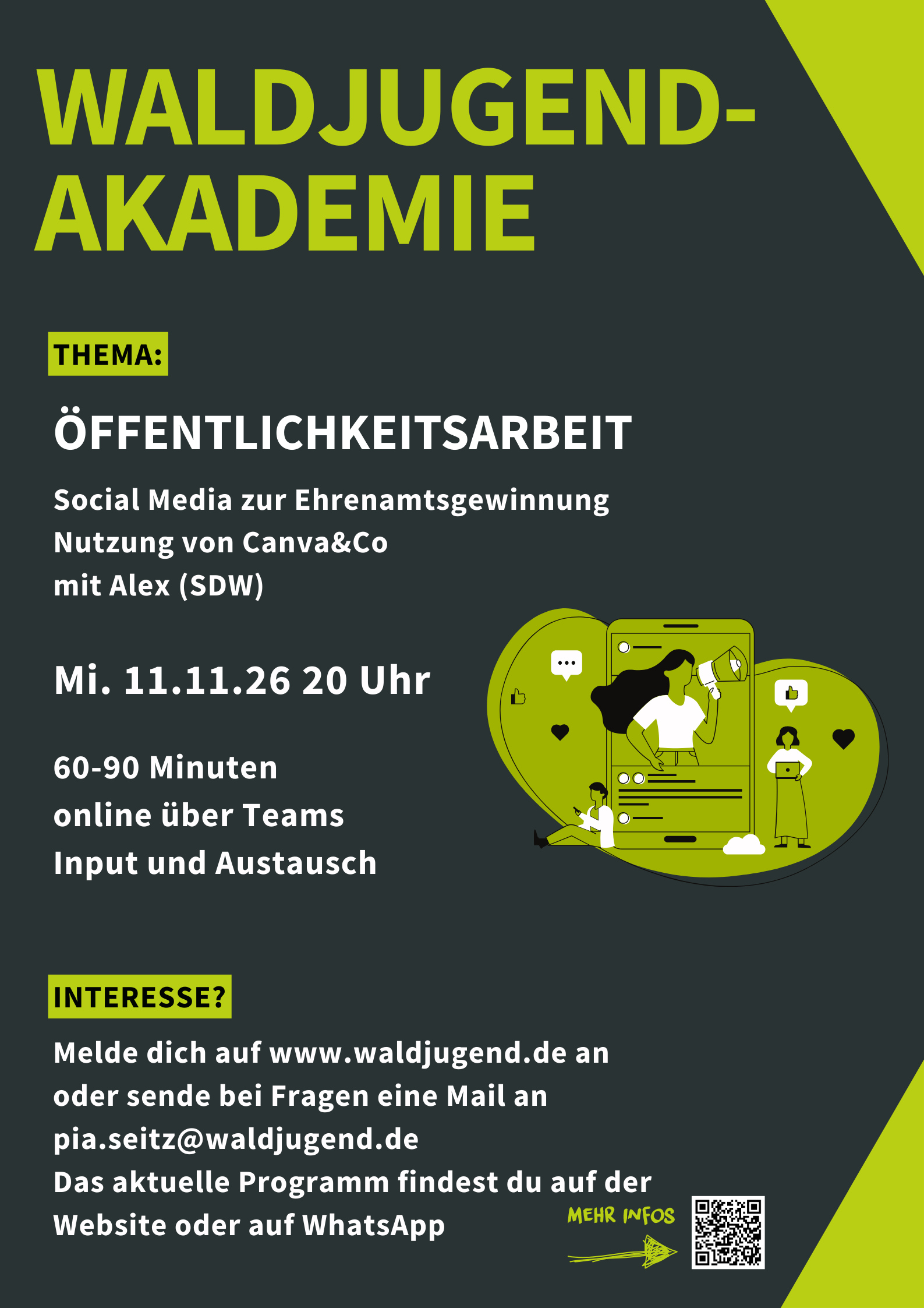 Waldjugendakademie - Öffentlichkeitsarbeit